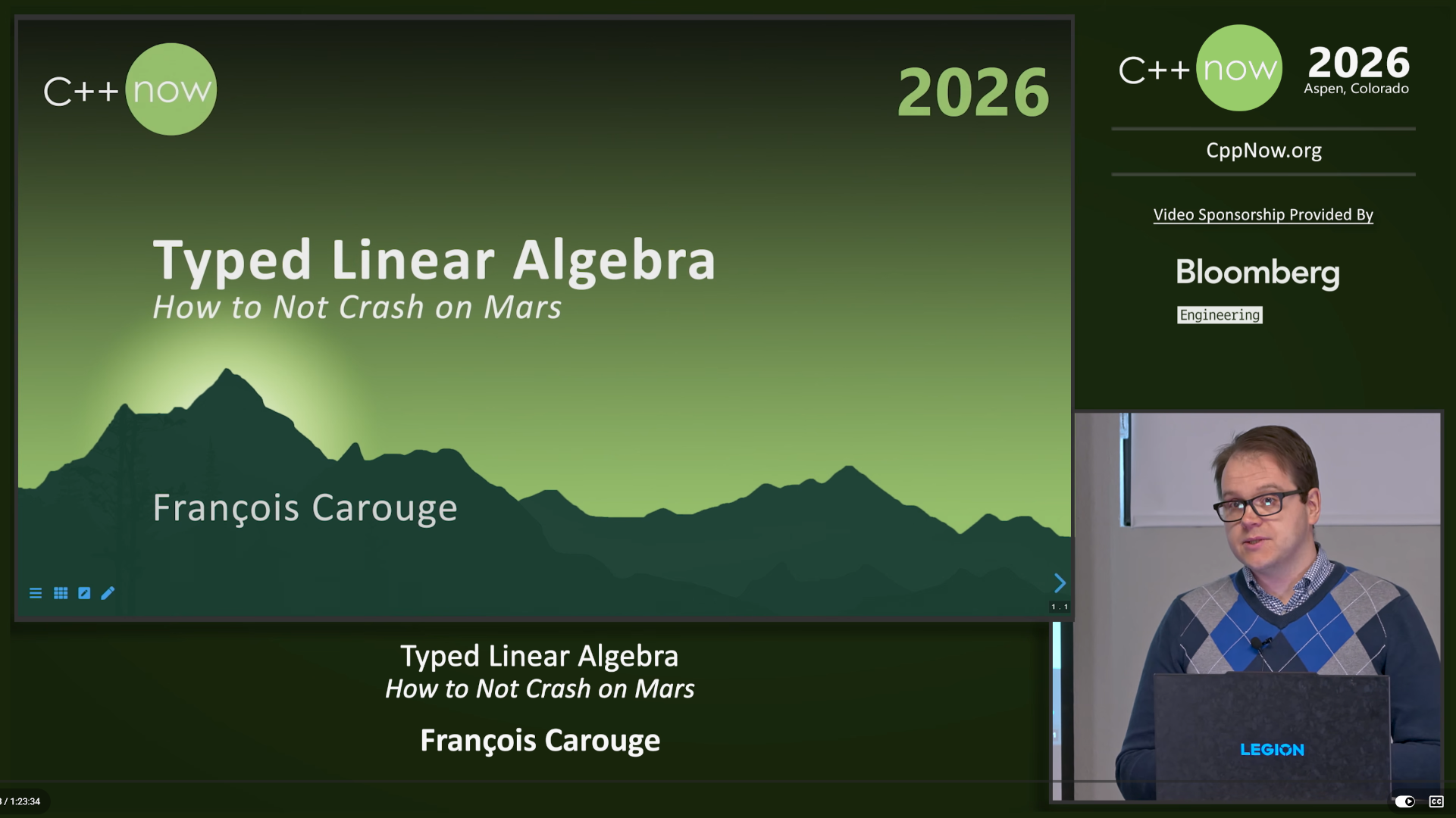 Typed Linear Algebra - How to Not Crash on Mars - François Carouge - C++Now 2026